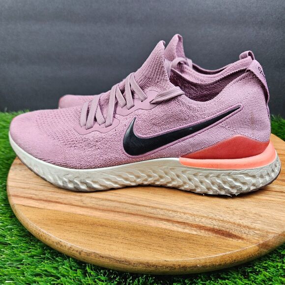 Nike Epic React Flyknit 2 Shoes Womens 10 Plum Dust Athletic Running Sneakers - Picture 6 of 13